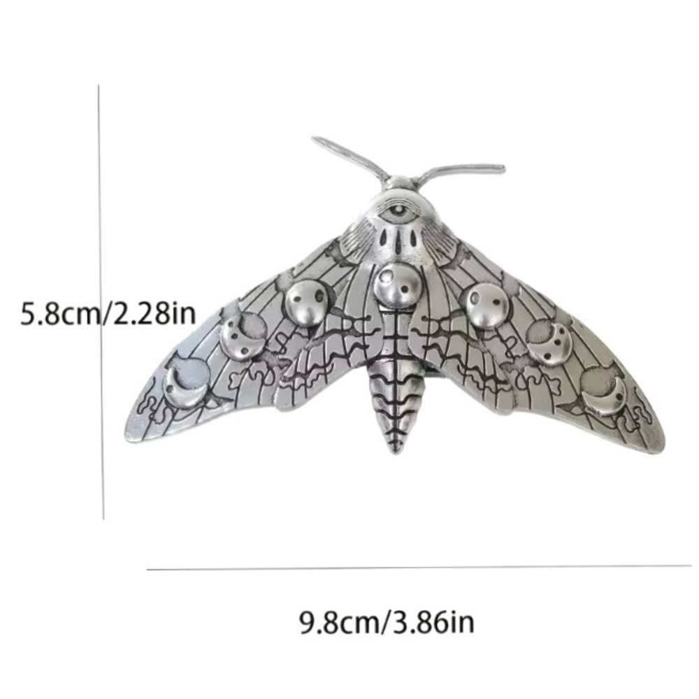 ✨Free People Lunar Phase Silver Moth Hair Clip - Picture 6 of 8